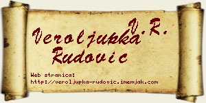Veroljupka Rudović vizit kartica